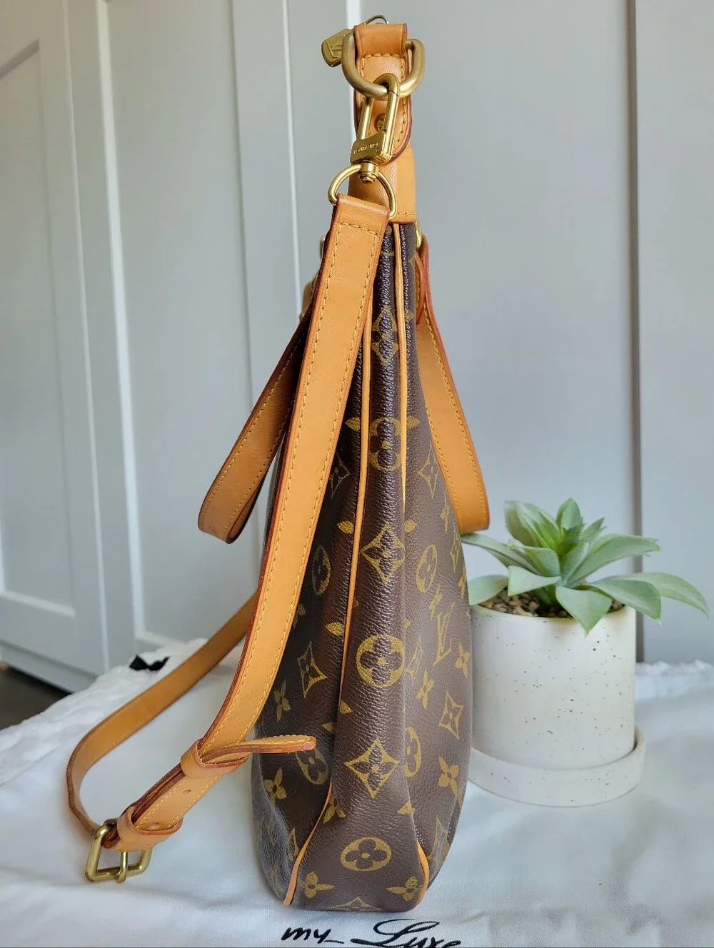 💕 Louis Vuitton ODEON Gm Brown Monogram Canvas Satchel Shoulder Bag